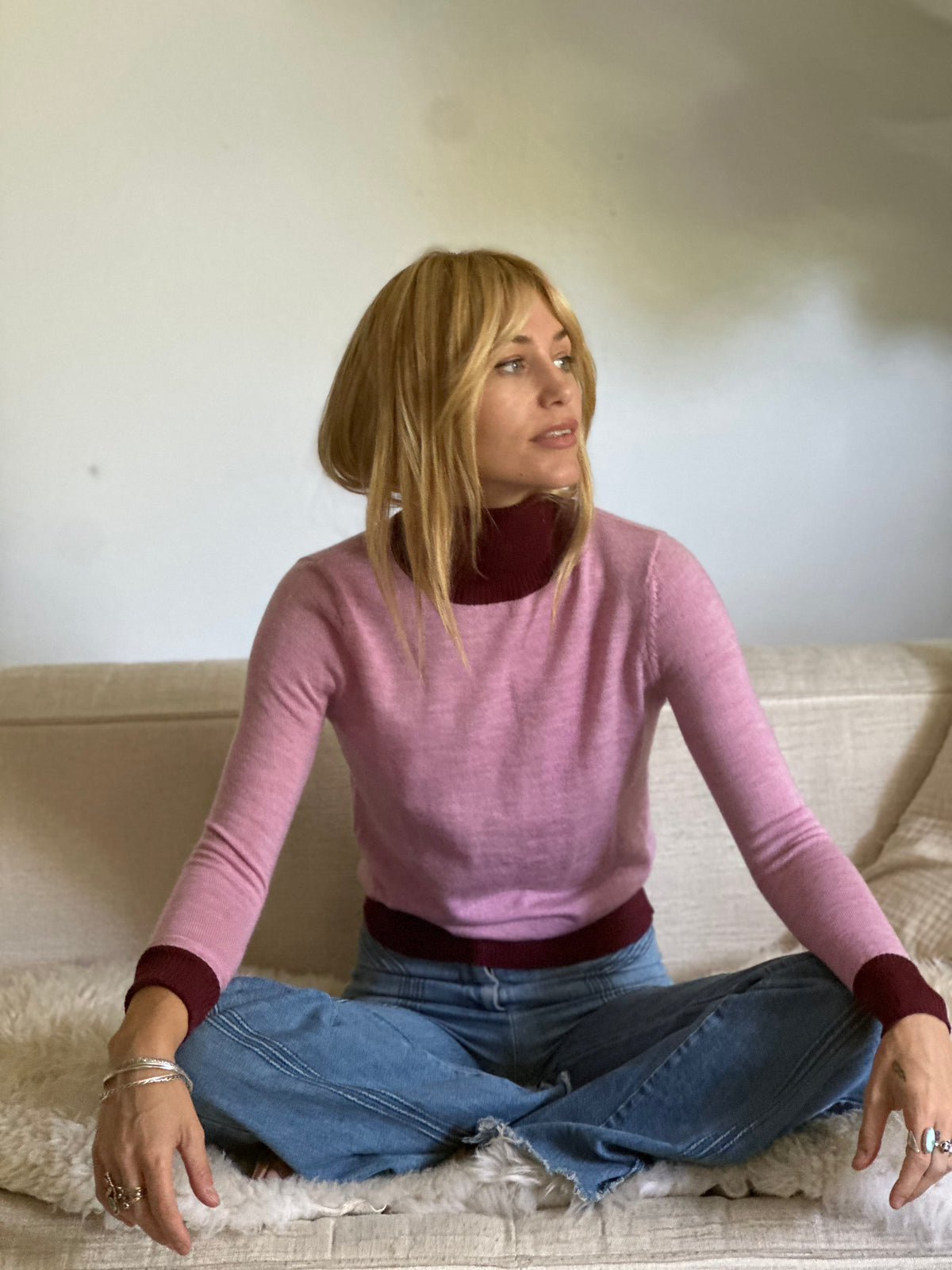 Camille turtleneck mauve