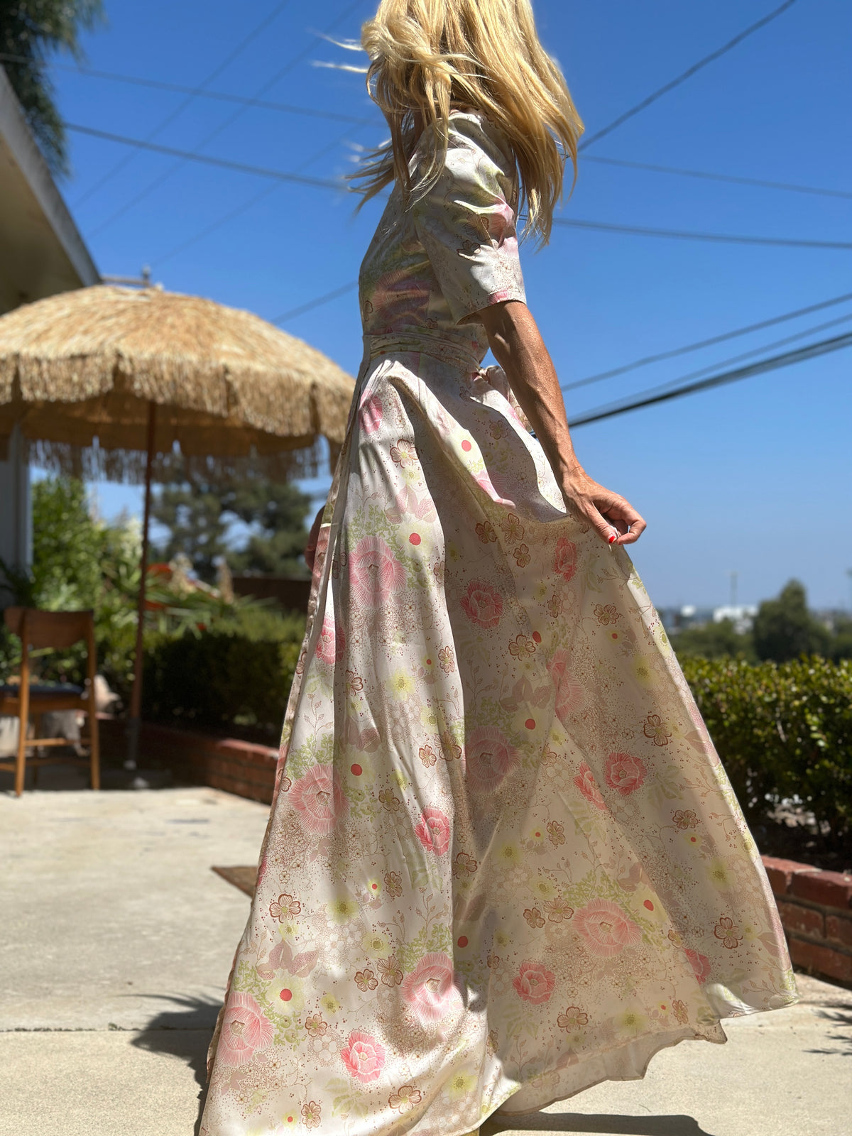 Hollywood Wrap Dress in blossom