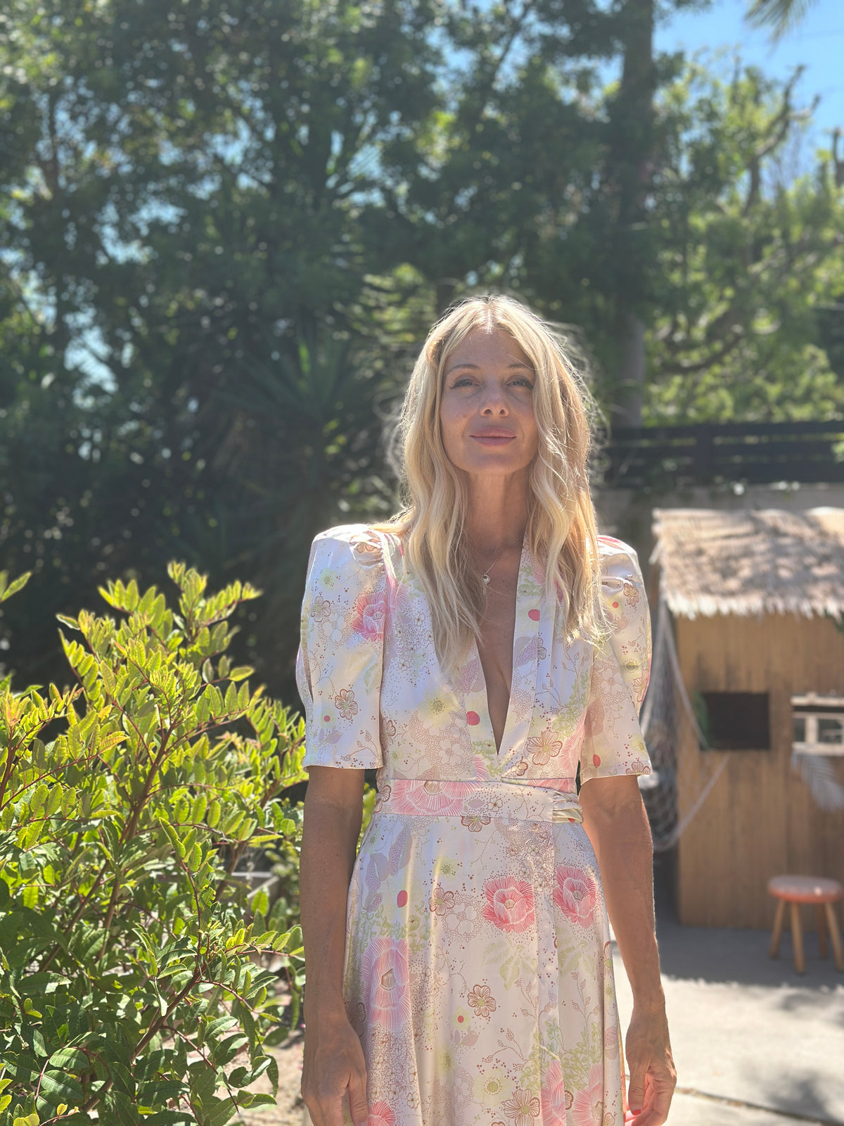 Hollywood Wrap Dress in blossom