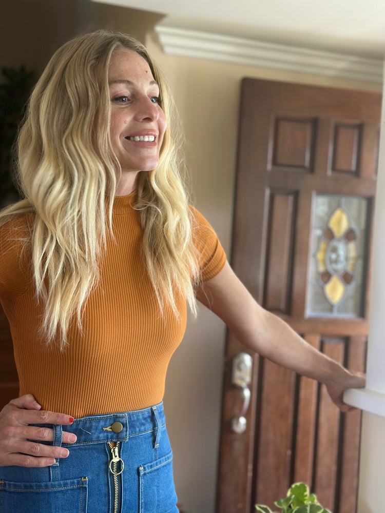 
                  
                    Dream On Bodysuit in mustard
                  
                