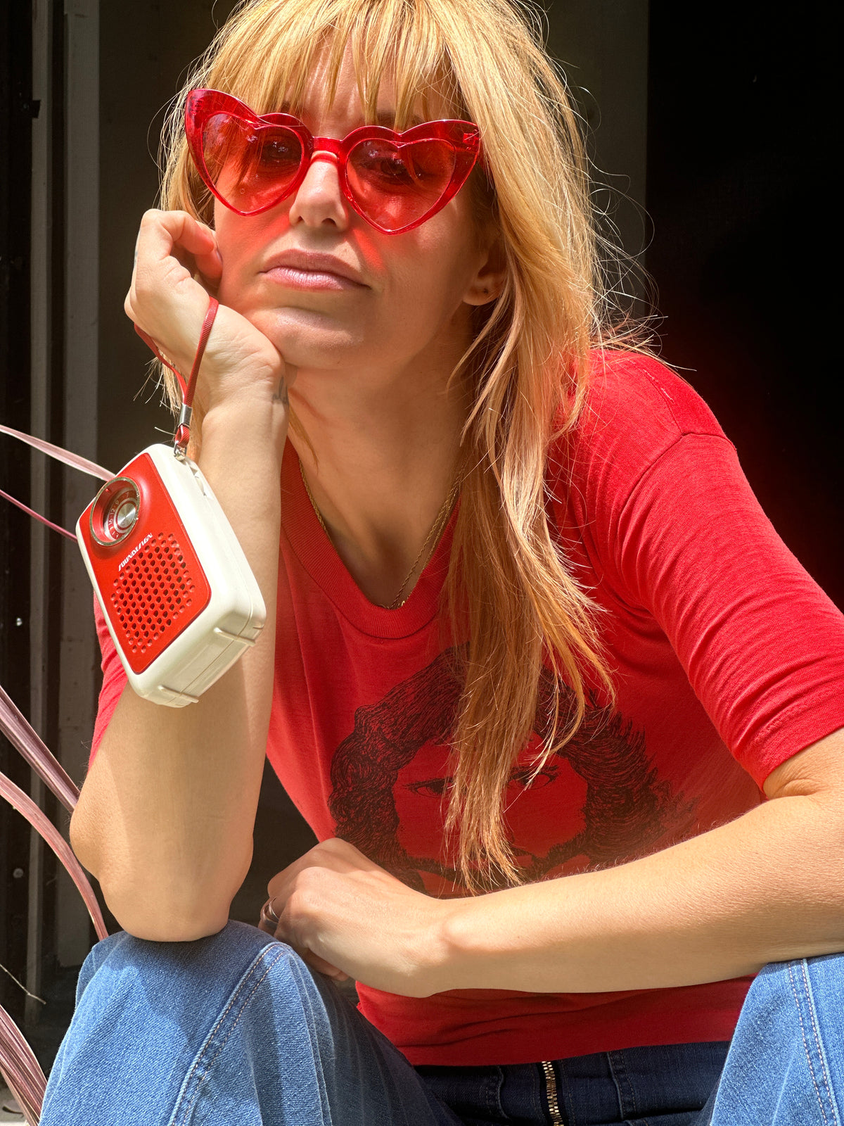 heart of gold sunnies in red