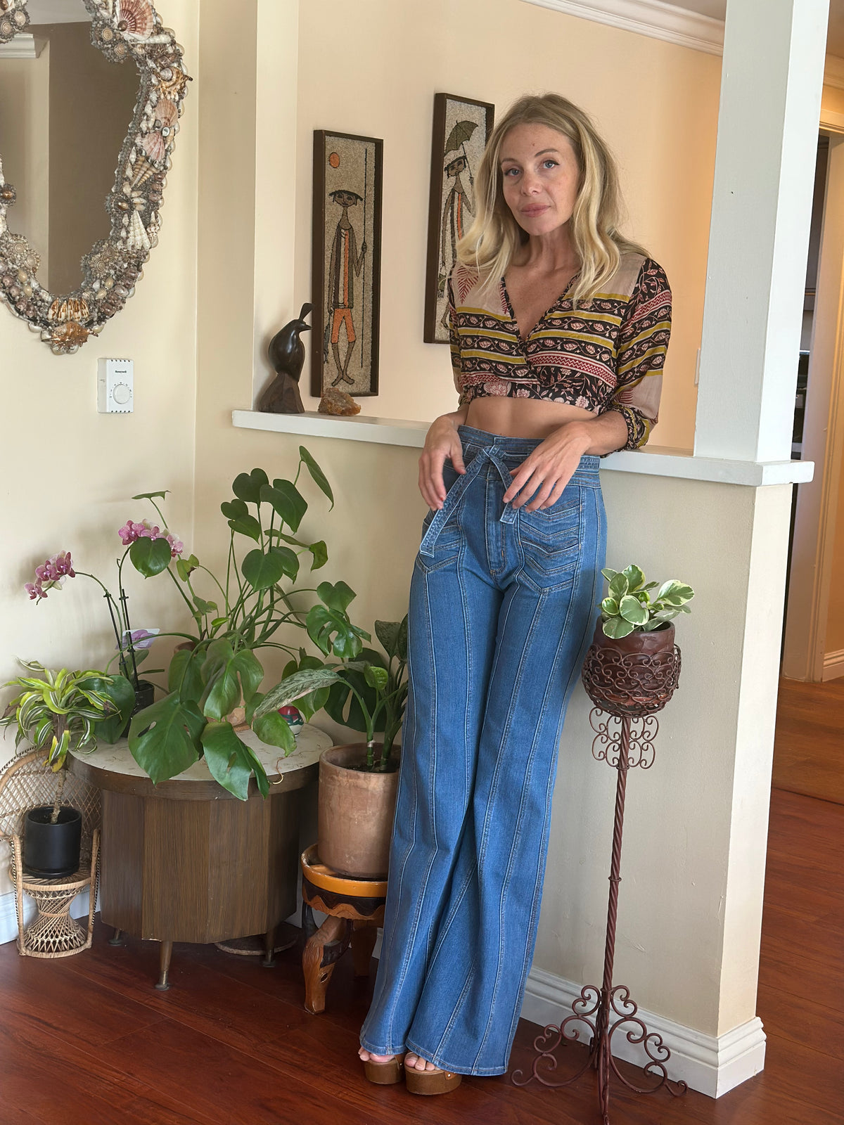 Stone Free top in blush FINAL SALE