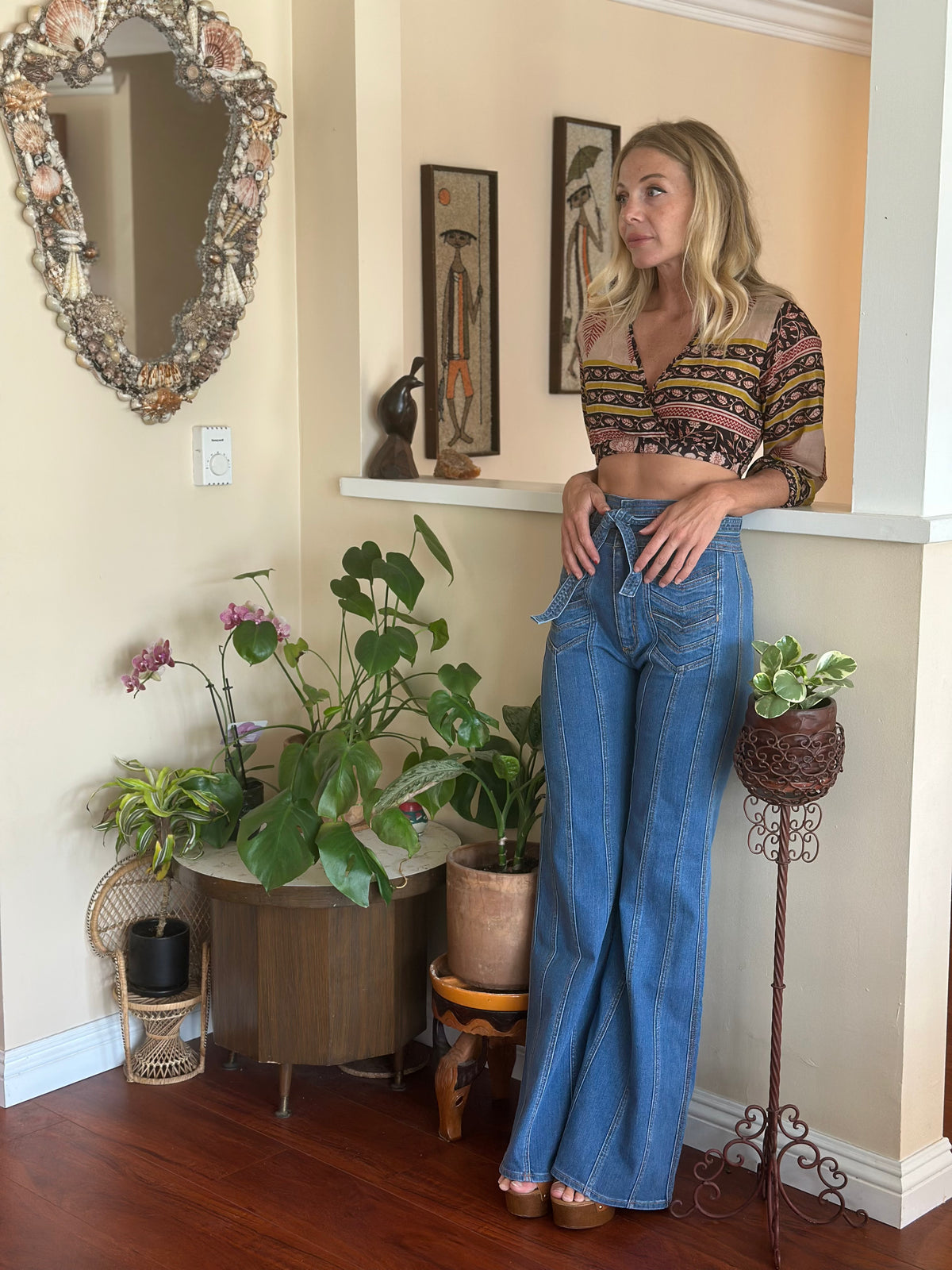 Stone Free top in blush FINAL SALE