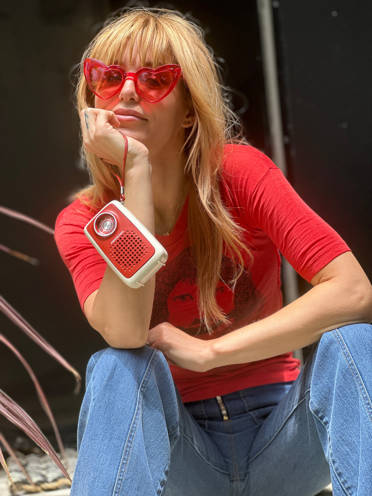 heart of gold sunnies in red