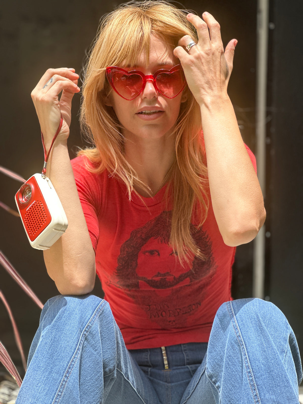 heart of gold sunnies in red