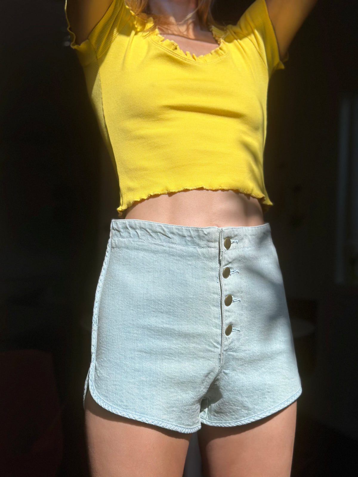 Denim dolphin short