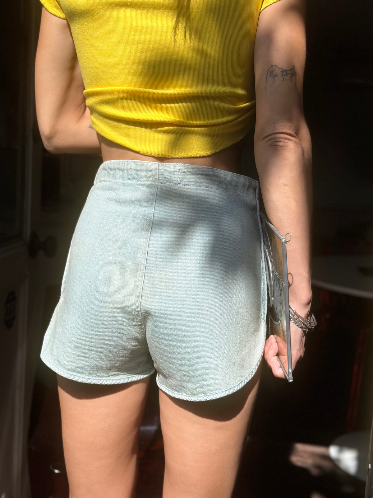 Denim dolphin short