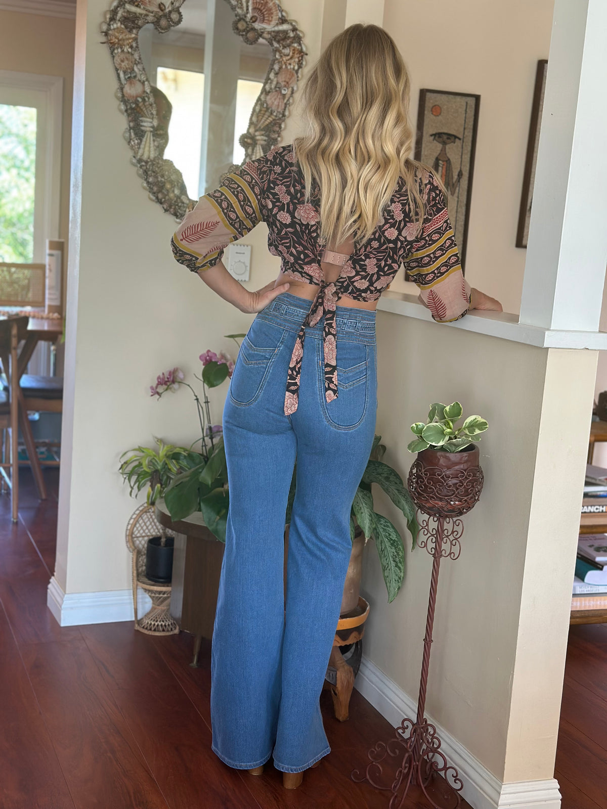 Stone Free top in blush FINAL SALE