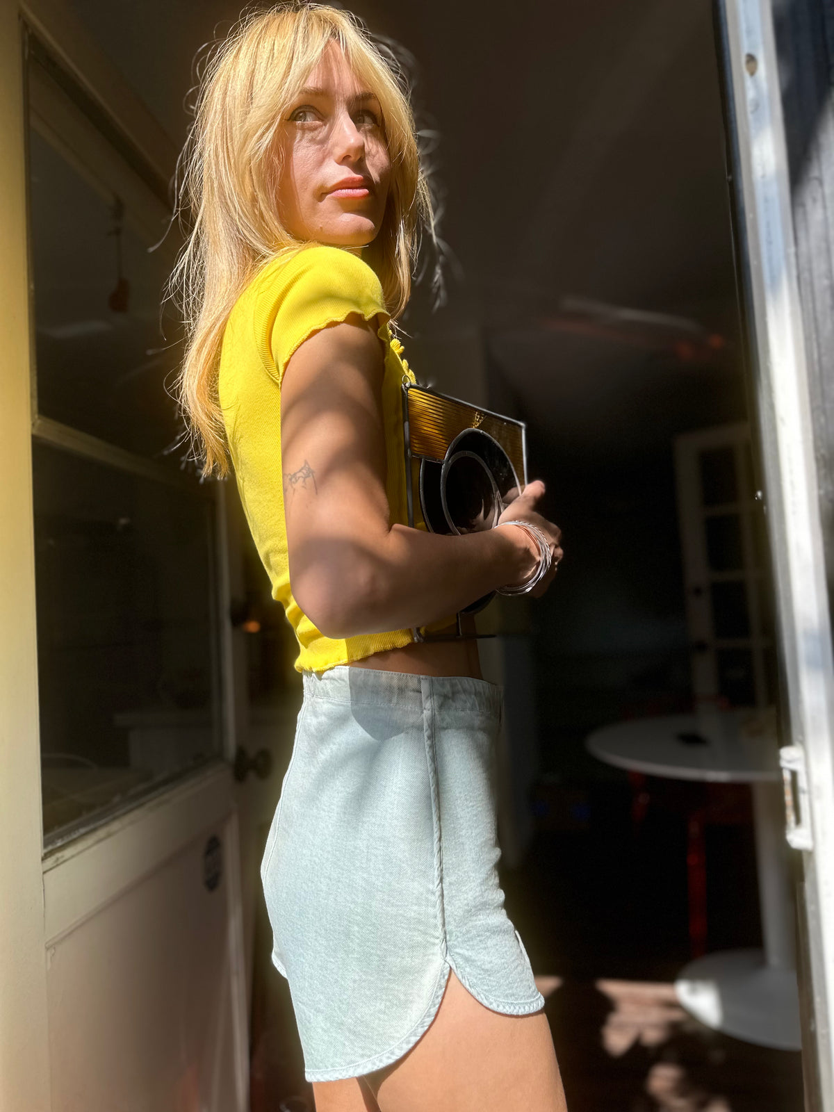 Denim dolphin short
