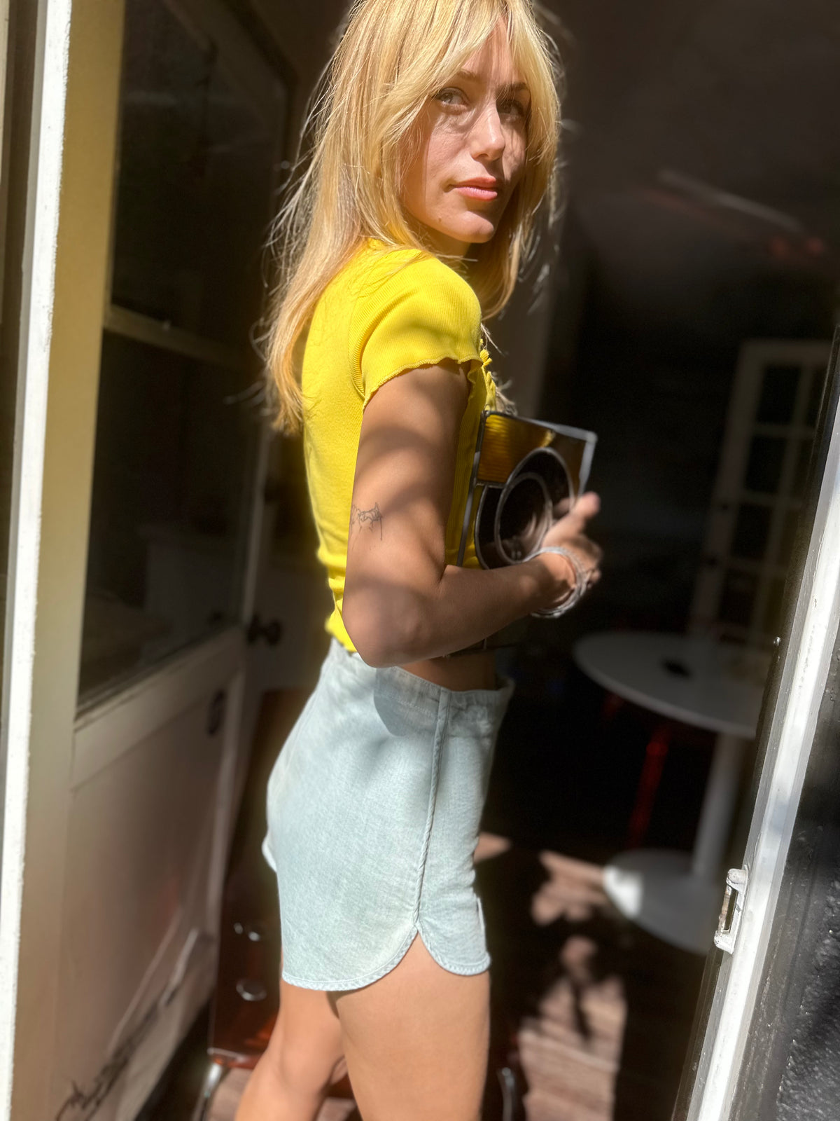 Denim dolphin short