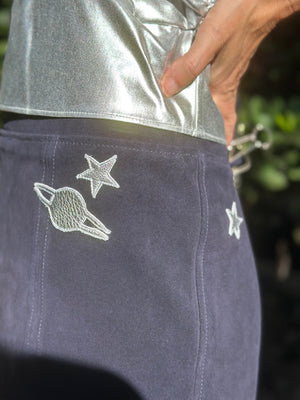 
                  
                    Space Odyssey skirt in leather
                  
                