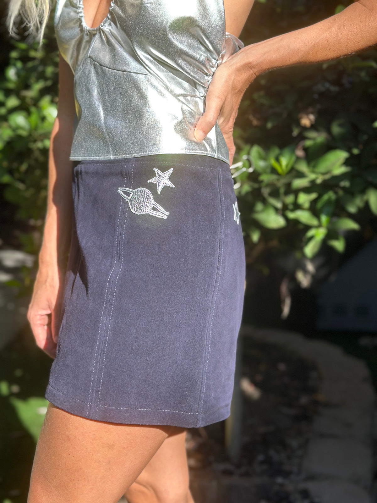 Space Odyssey skirt in leather FINAL SALE