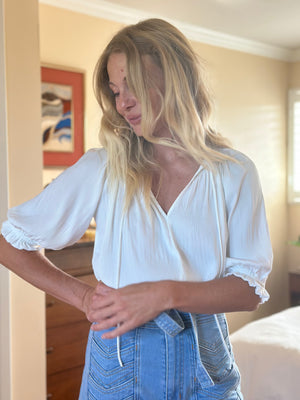 
                  
                    The Morrison top in white
                  
                