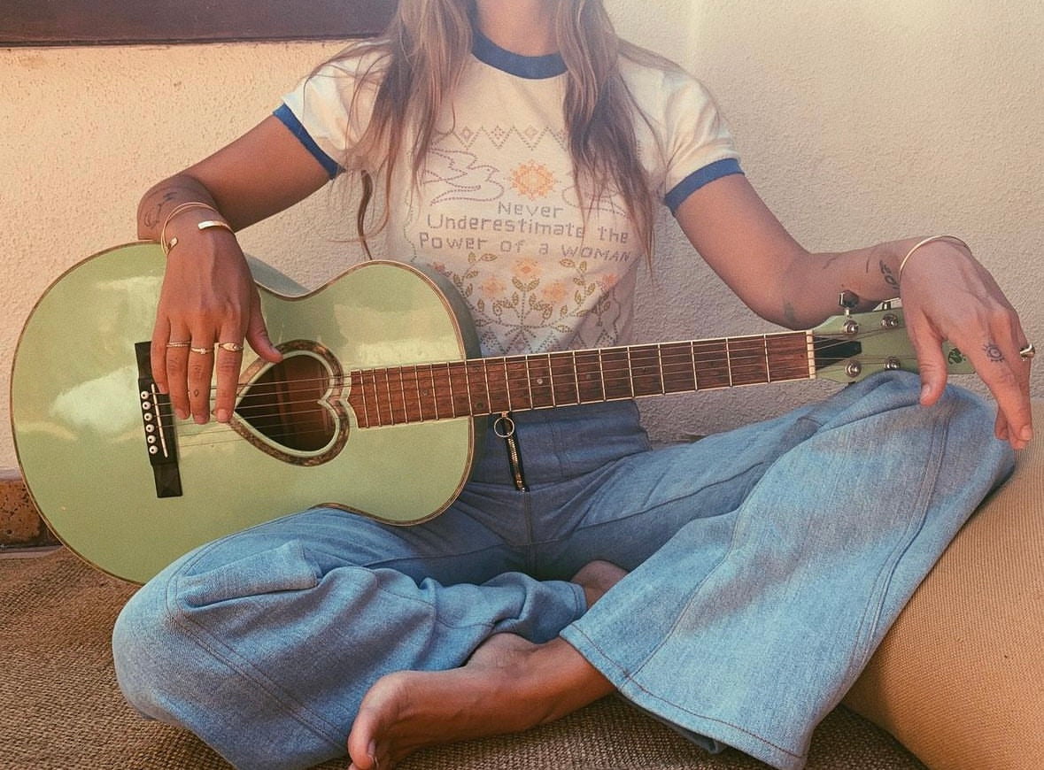 bardot high waisted bells in topanga
