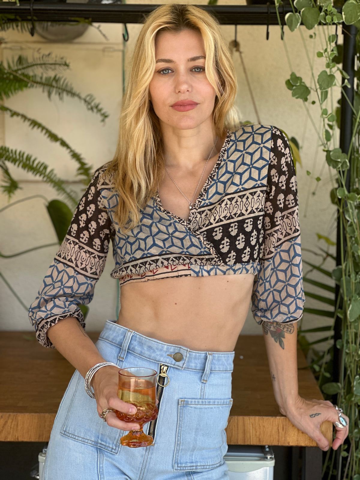 Stone Free top in black FINAL SALE