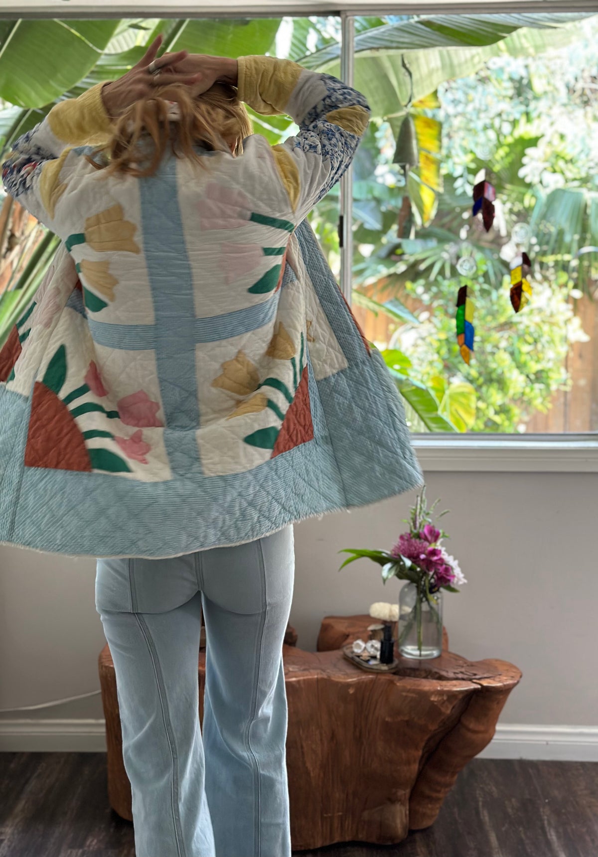 Tiptoe through the Tulips Quilted Coat FINAL SALE