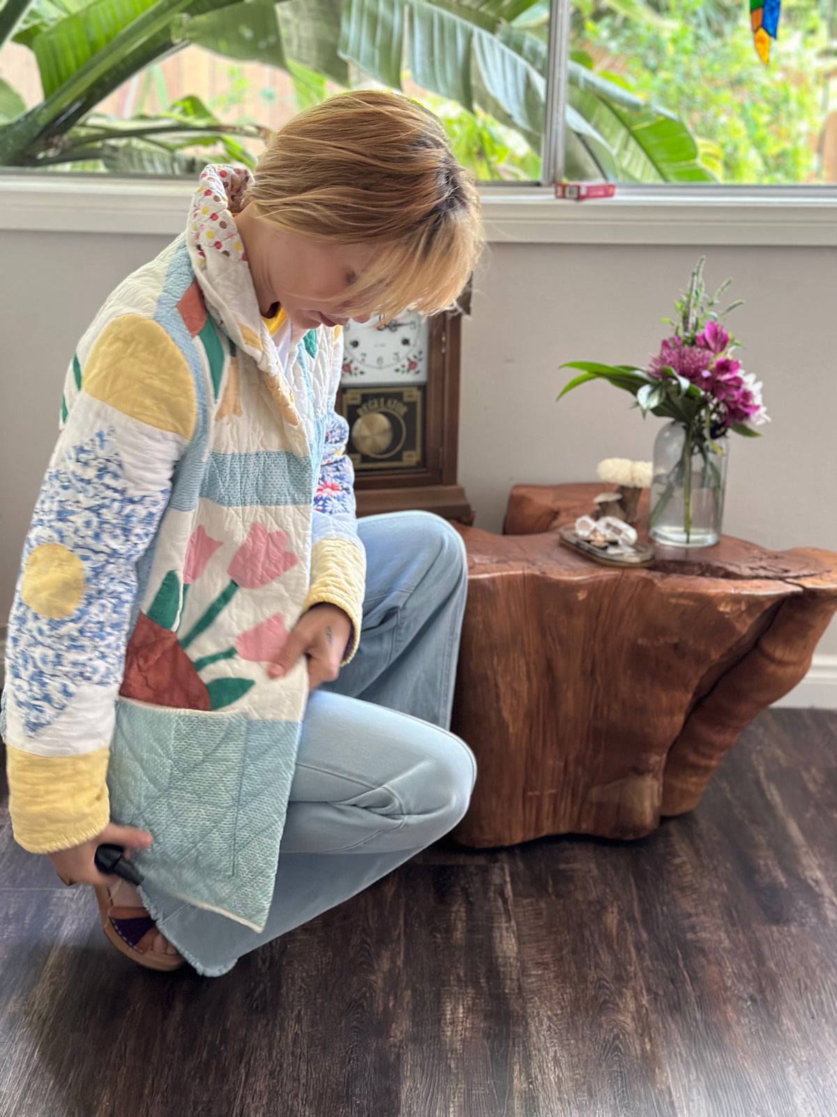 Tiptoe through the Tulips Quilted Coat FINAL SALE