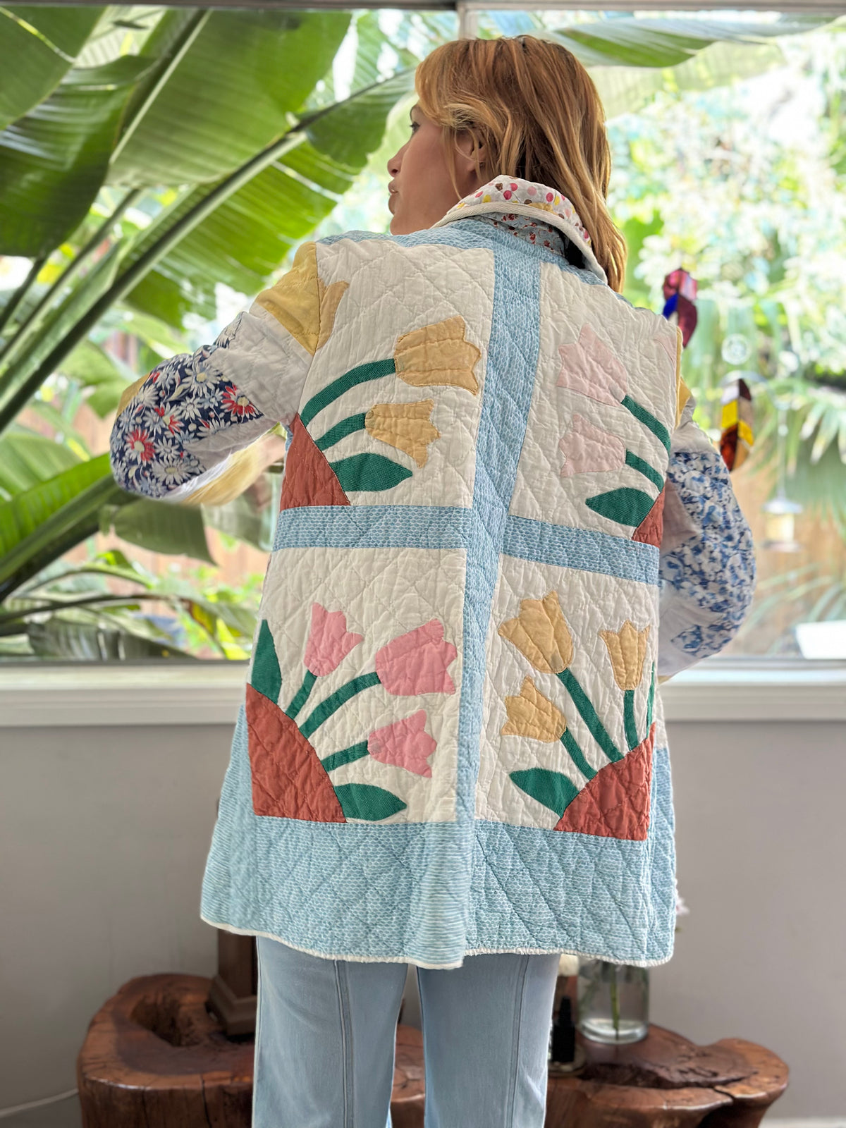 Tiptoe through the Tulips Quilted Coat FINAL SALE