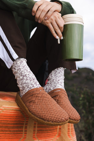 
                  
                    Colony Mule | Vegan Leather | Crepe Rubber | Whiskey
                  
                