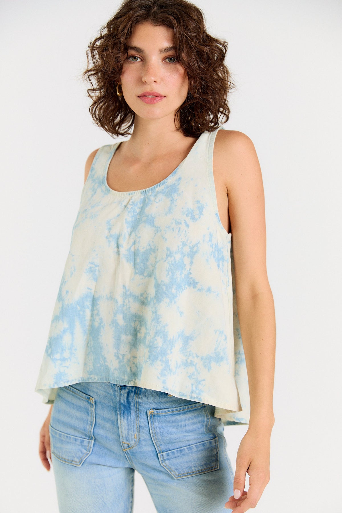 Wabi Sabi Crop Tank - Sky Wash