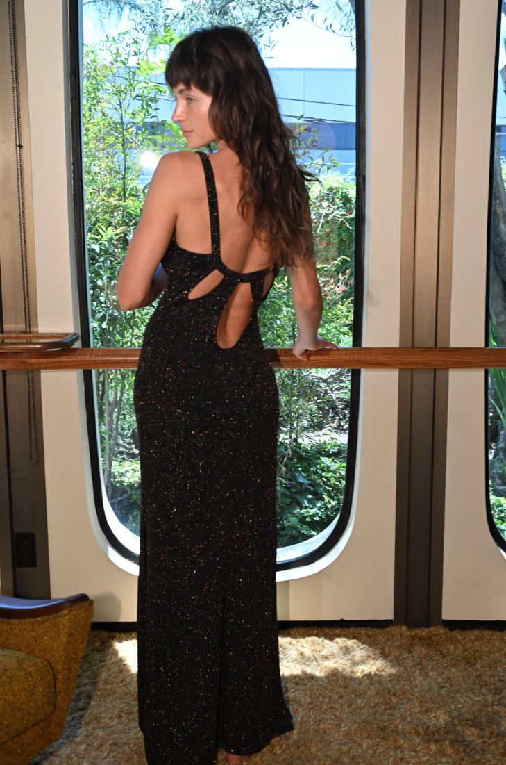 Velvet Underground Dress in Night Rainbow