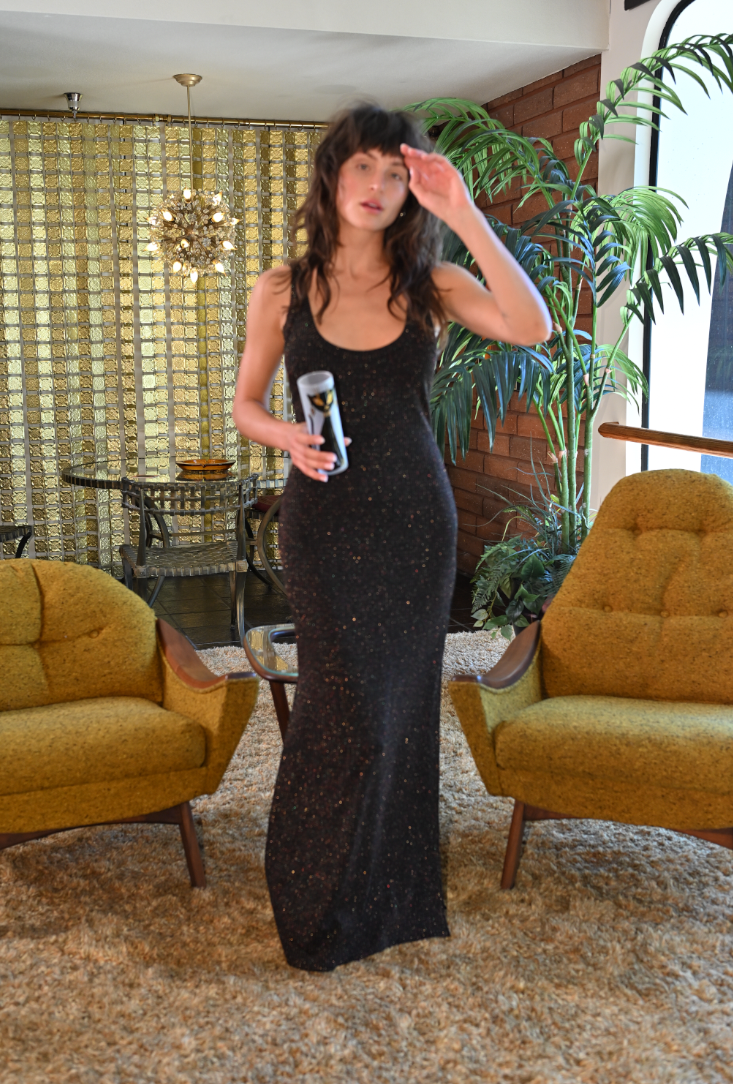 Velvet Underground Dress in Night Rainbow