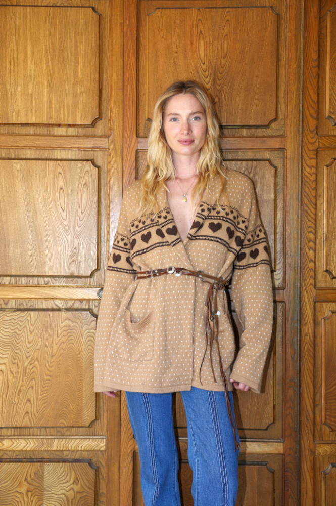 
                  
                    punky cardigan in camel
                  
                