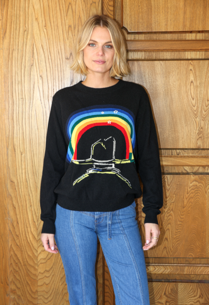 rainbow cowboy cashmere sweater