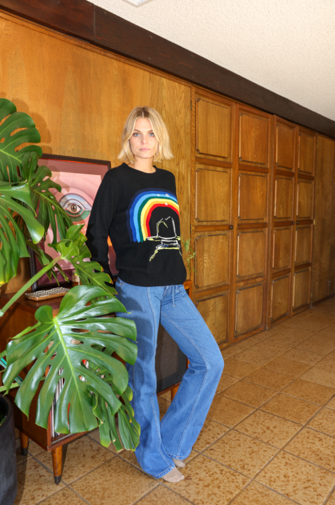 
                  
                    rainbow cowboy cashmere sweater
                  
                