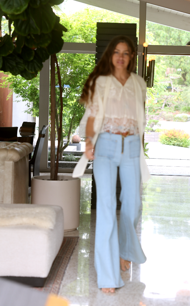 bardot high waisted bells in topanga