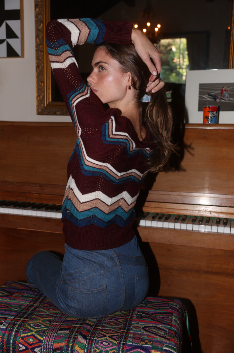 ziggy sweater in plum