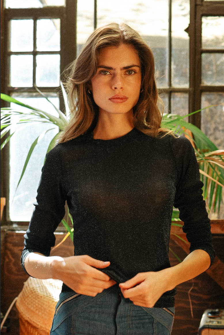 Glam Tee in Black FINAL SALE