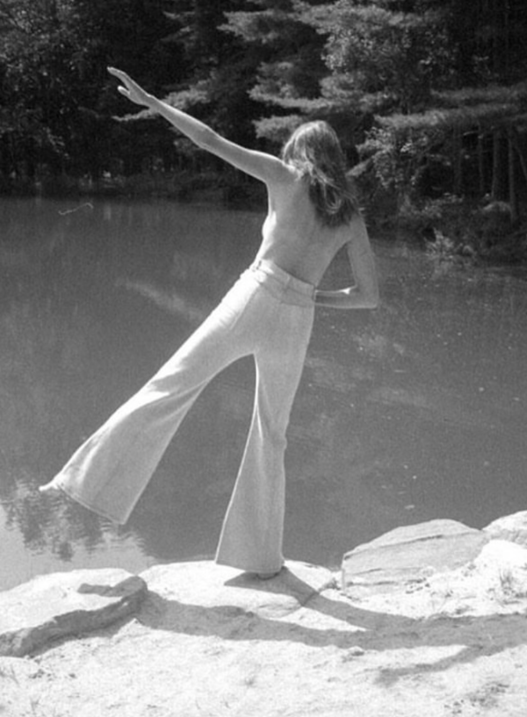 bardot high waisted bells in topanga