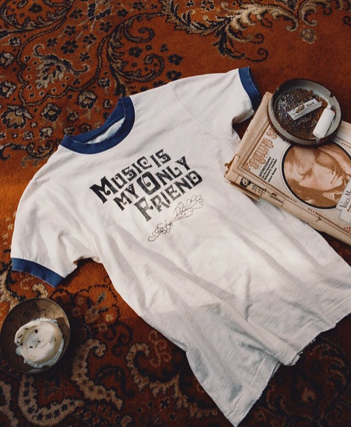 music is my only friend ringer tee