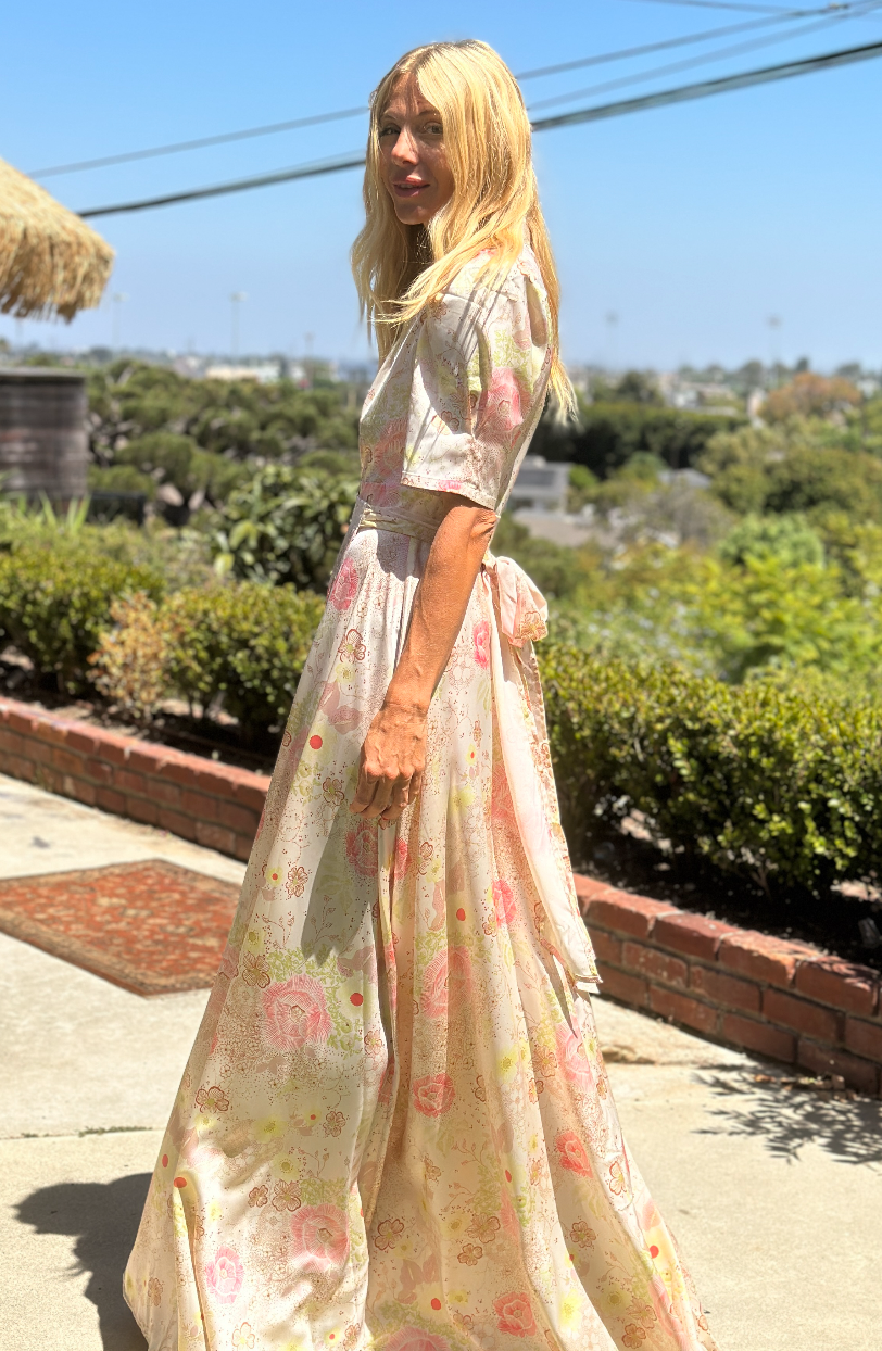 Hollywood Wrap Dress in blossom