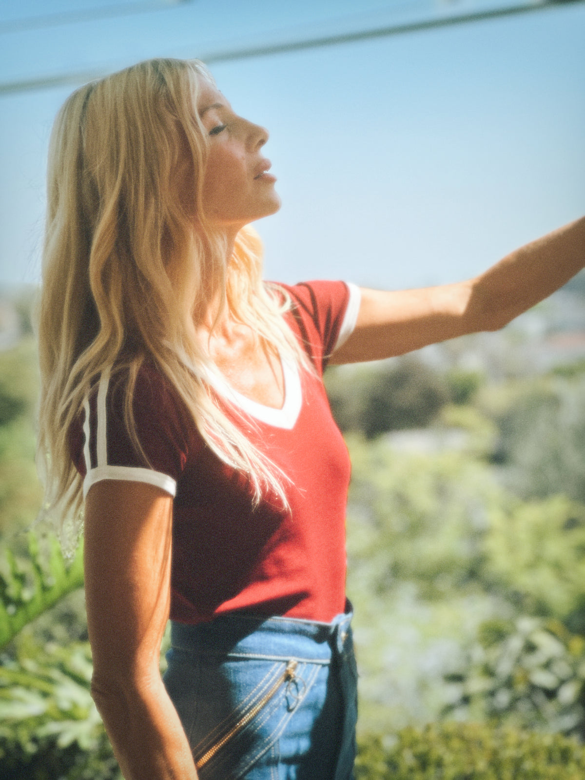 Malibu tee in crimson
