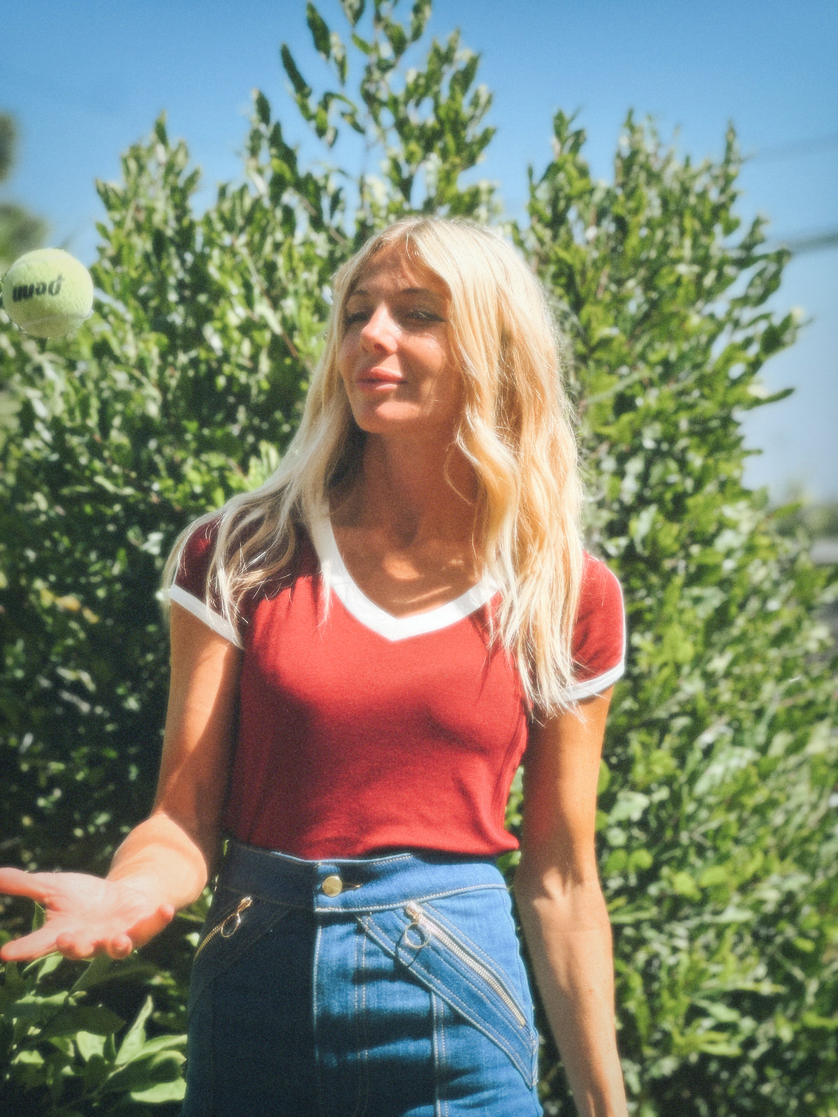 Malibu tee in crimson