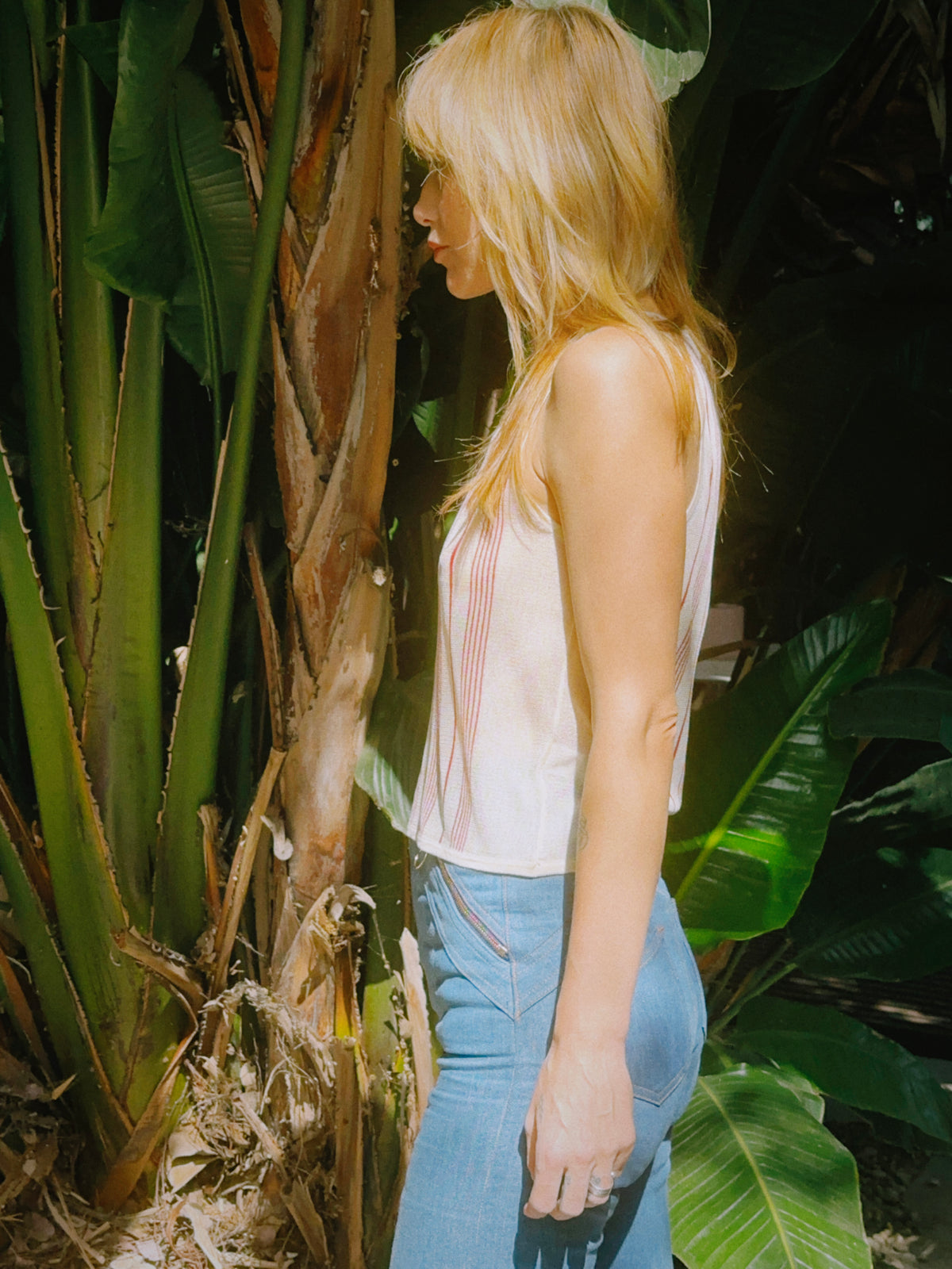 Françoise tank in red FINAL SALE