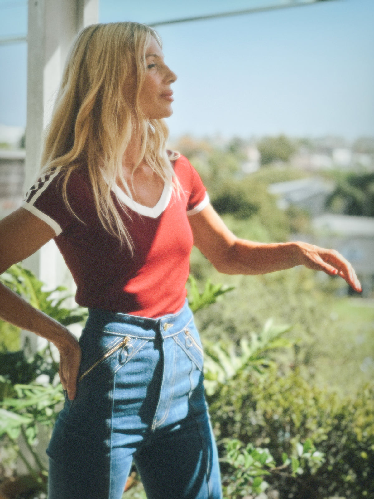 Malibu tee in crimson