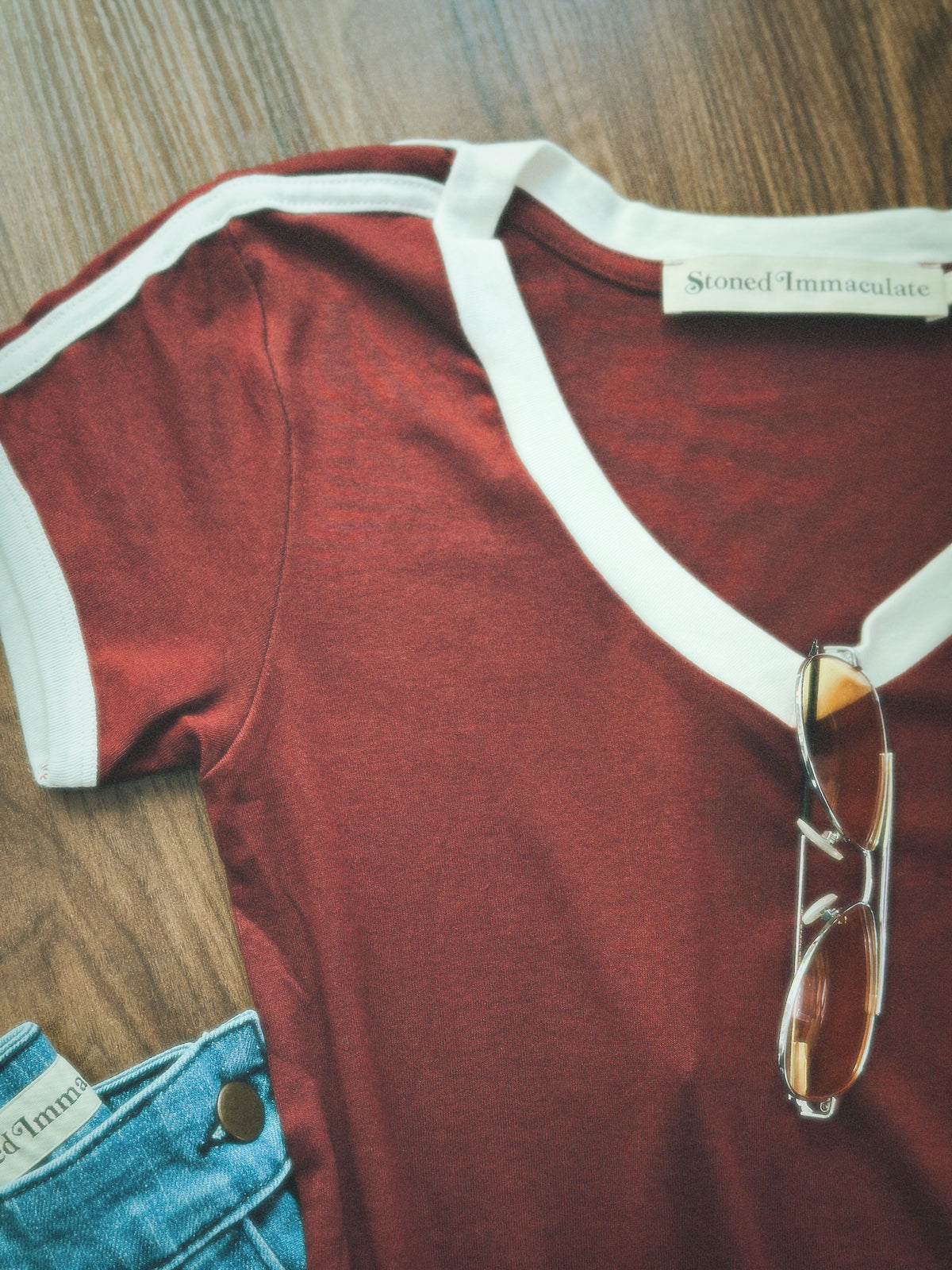 Malibu tee in crimson
