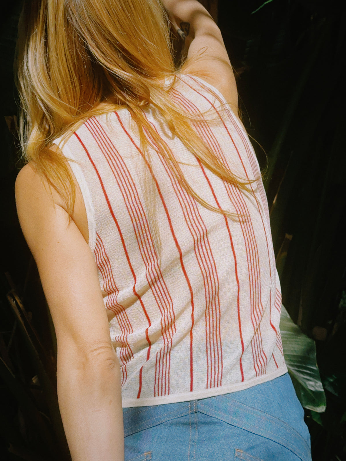 Françoise tank in red FINAL SALE