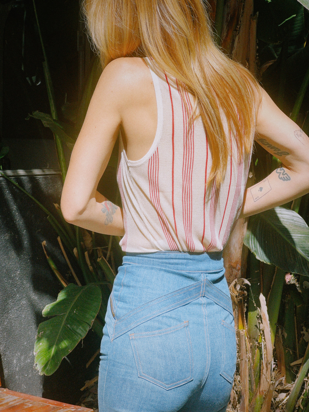 Françoise tank in red FINAL SALE