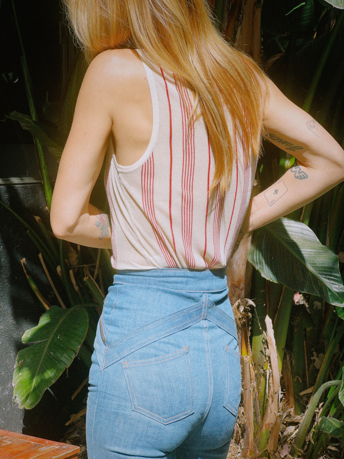 Françoise tank in red FINAL SALE