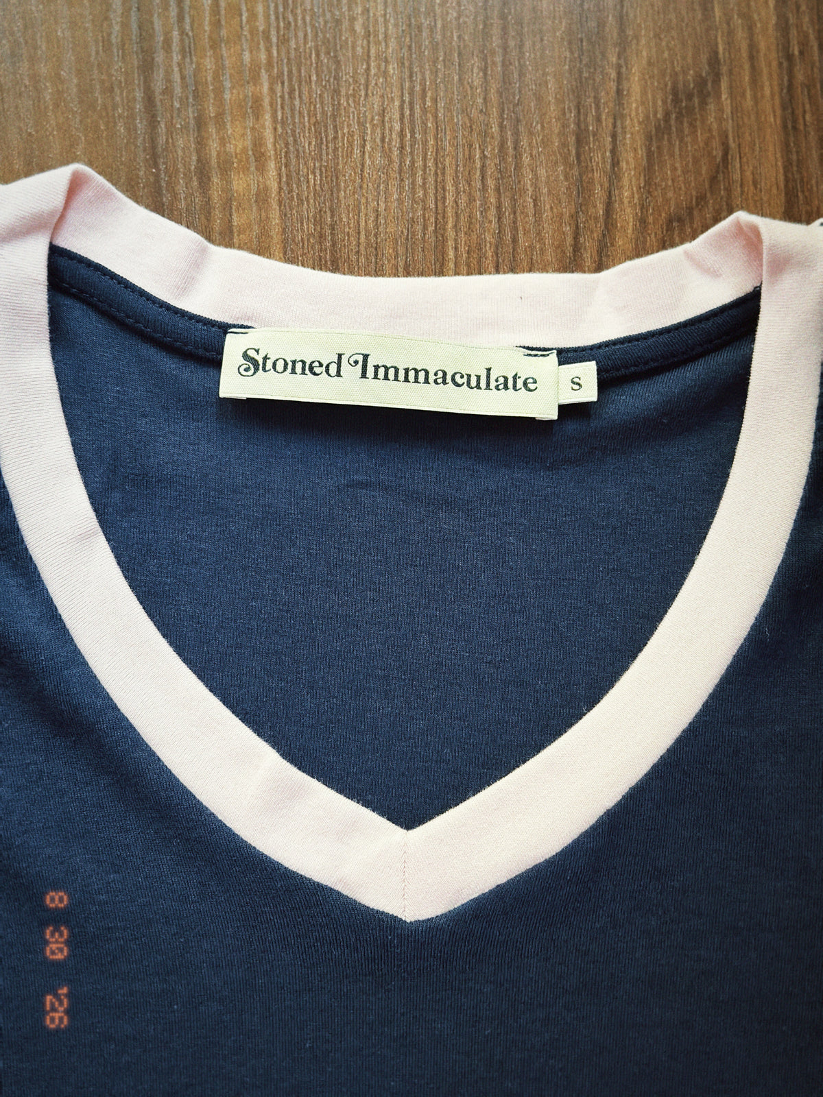 Malibu tee in navy/blush