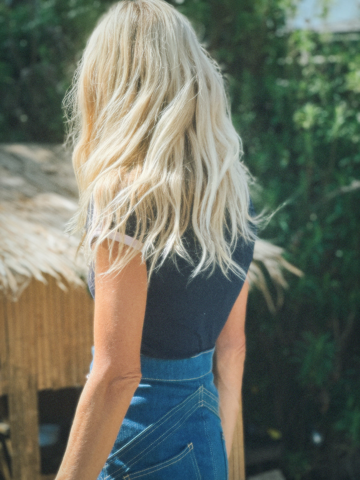 Malibu tee in navy/blush