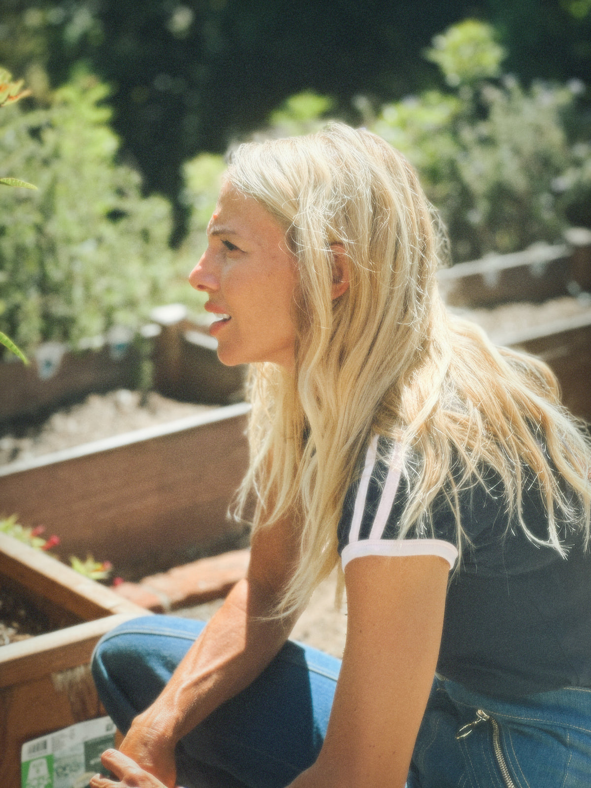 Malibu tee in navy/blush