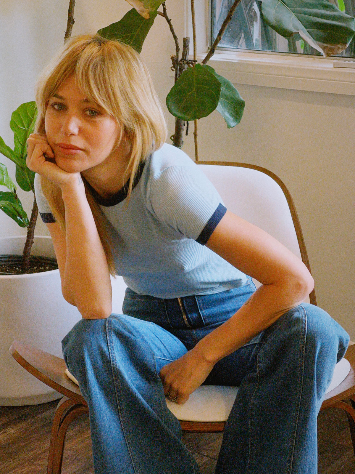 Locals Only ringer in baby blue | restocked
