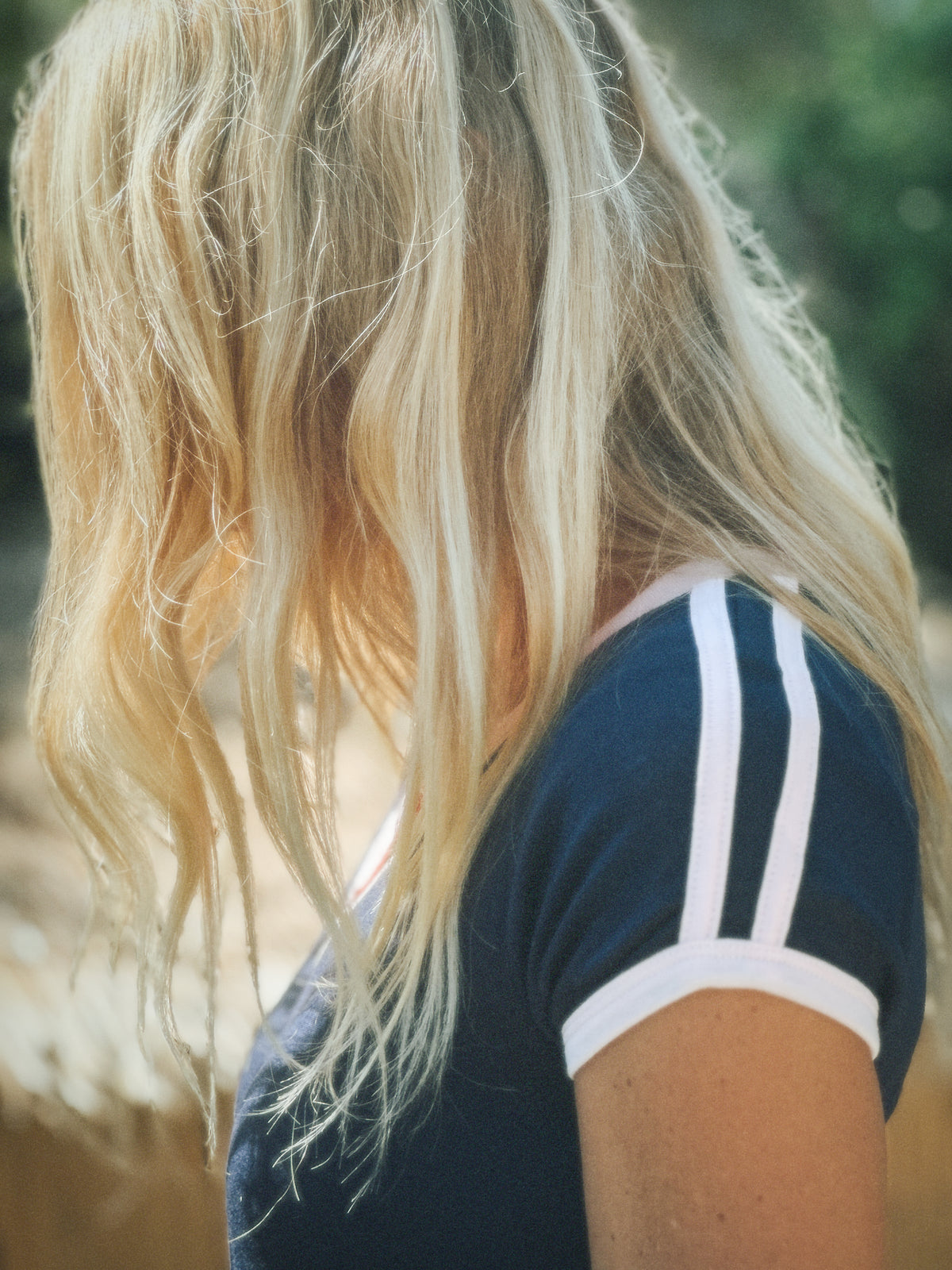 Malibu tee in navy/blush