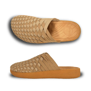 
                  
                    Colony Mule | Recycled Poly | Suede Vegan Leather | Rubber | Taupe | Tan
                  
                