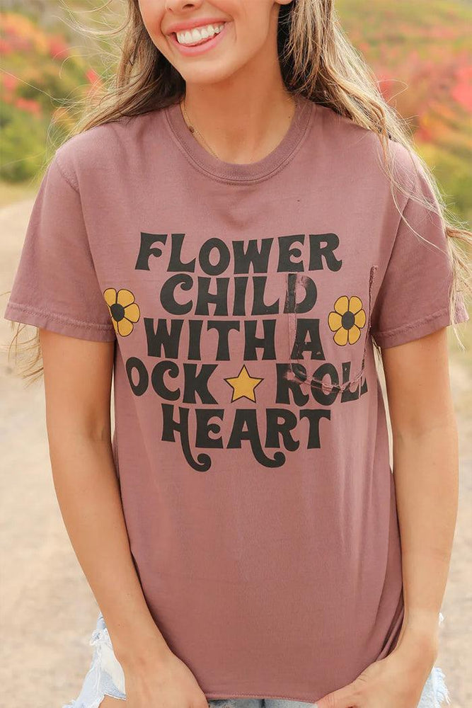 Flower Power Rock Pocket Tee